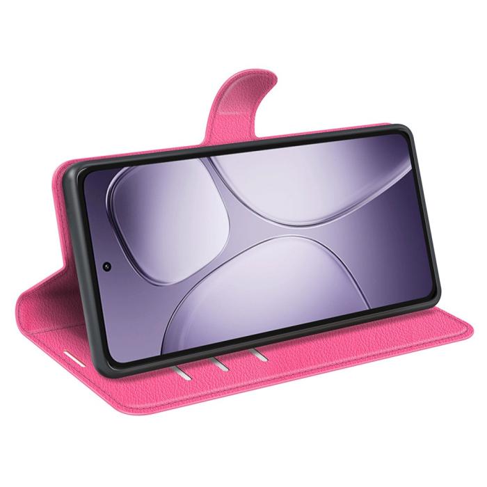 Bild 3,  Xiaomi 14T Pro Fodral Litchi Läder Rosa - Teknikhallen.se