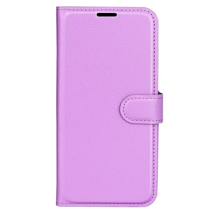 Bild 5,  Xiaomi 14T Pro Fodral Litchi Läder Lila - Teknikhallen.se
