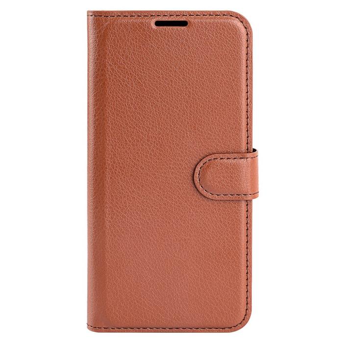 Bild 5,  Xiaomi 14T Pro Fodral Litchi Läder Brun - Teknikhallen.se