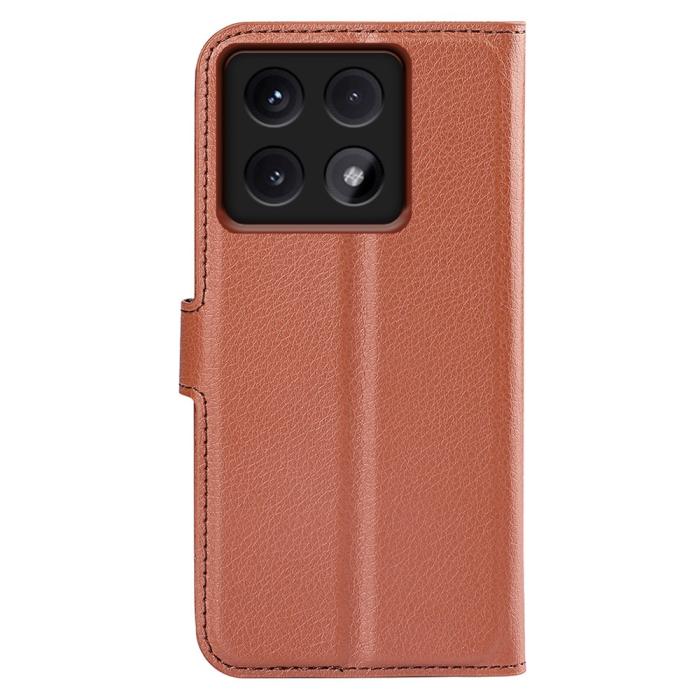 Bild 6,  Xiaomi 14T Pro Fodral Litchi Läder Brun - Teknikhallen.se