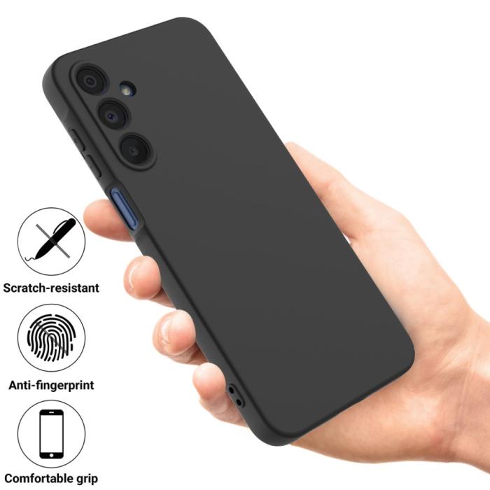 Bild 2,  Samsung Galaxy A16 Skal Liquid Silikon Svart - Teknikhallen.se
