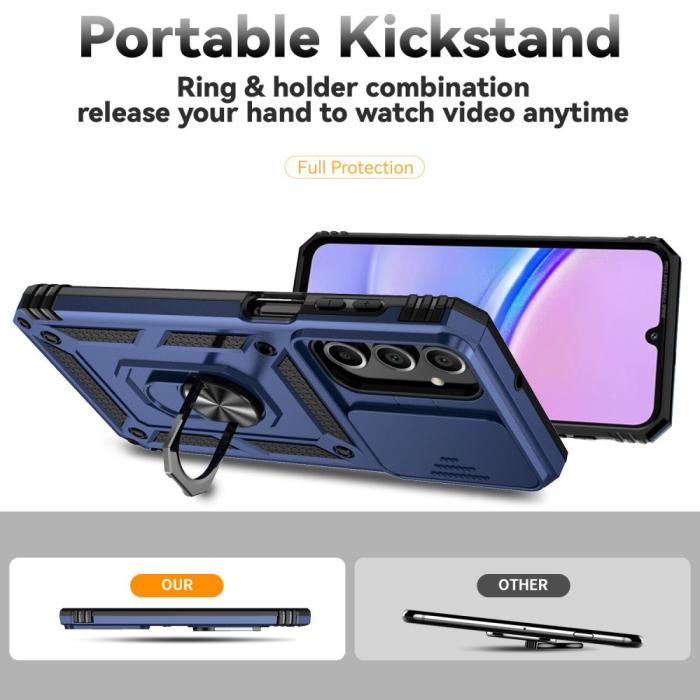 Bild 3,  Samsung Galaxy A16 Skal CamShield Ring Hybrid Blå - Teknikhallen.se