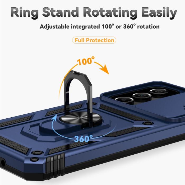 Bild 4,  Samsung Galaxy A16 Skal CamShield Ring Hybrid Blå - Teknikhallen.se