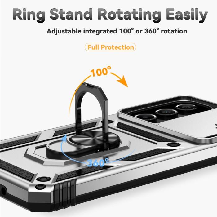 Bild 4,  Samsung Galaxy A16 Skal CamShield Ring Hybrid Silver - Teknikhallen.se