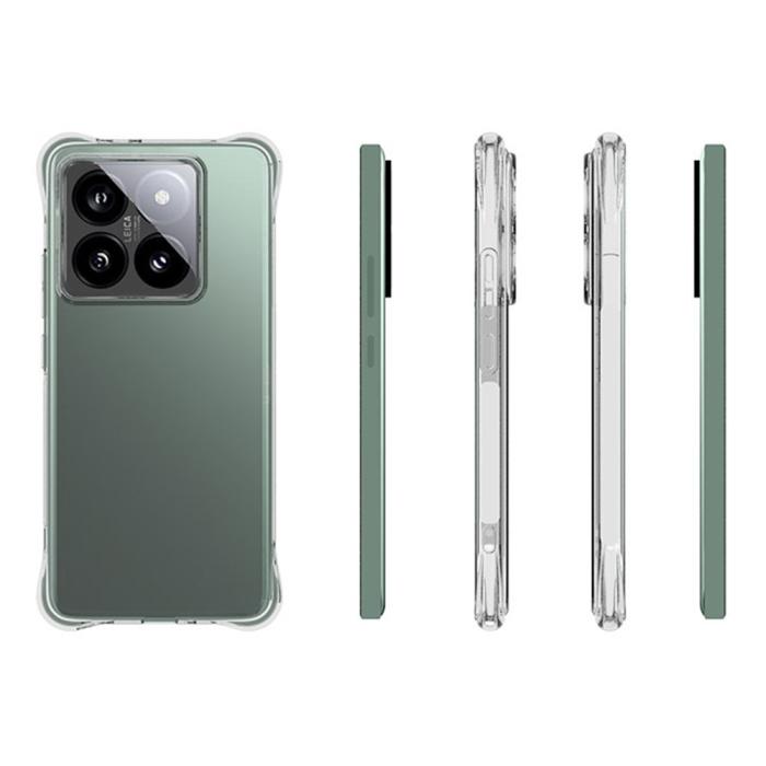Bild 5,  Xiaomi 14T Pro Skal TPU Shockproof Transparent - Teknikhallen.se