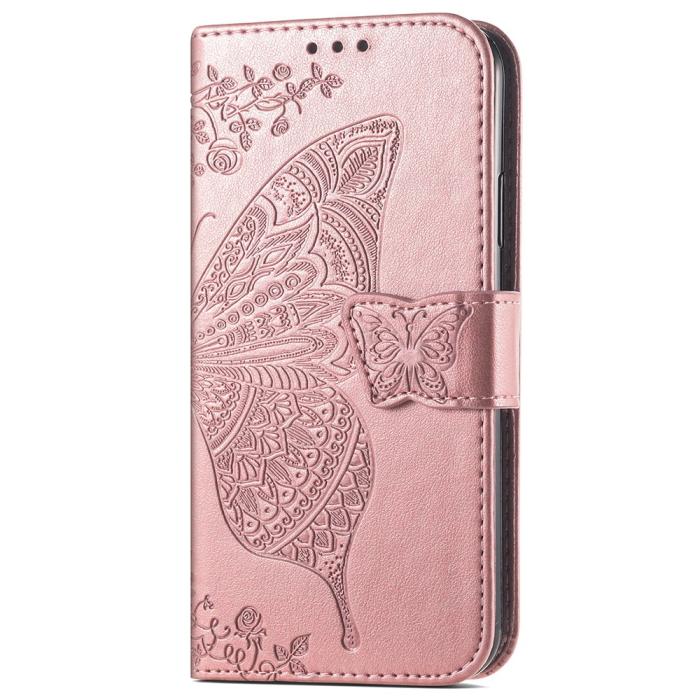 Bild 5,  Xiaomi 14T Fodral Med Fjäril Tryck Roséguld - Teknikhallen.se