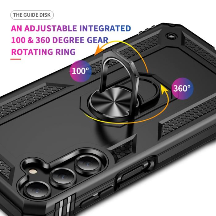 Bild 4,  Samsung Galaxy A16 Skal Shockproof Hybrid Ring Svart - Teknikhallen.se