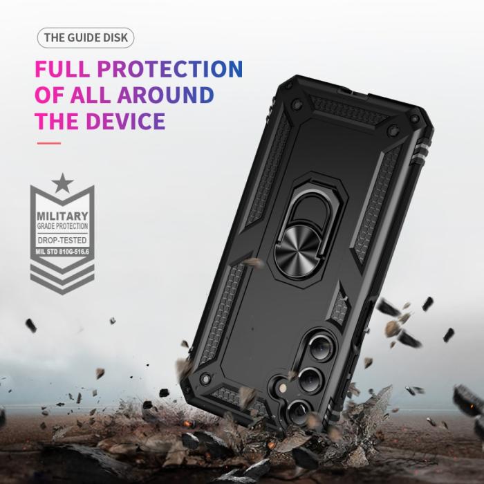 Bild 6,  Samsung Galaxy A16 Skal Shockproof Hybrid Ring Svart - Teknikhallen.se