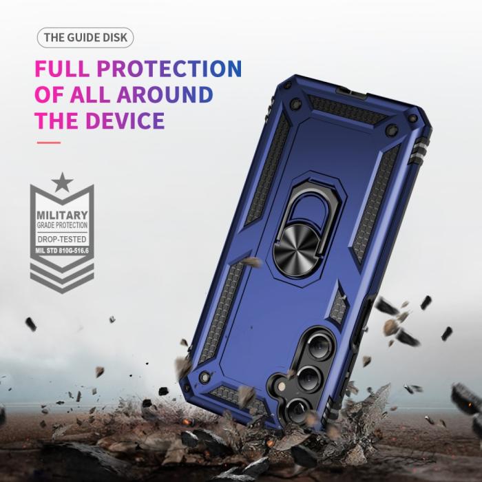 Bild 6,  Samsung Galaxy A16 Skal Shockproof Hybrid Ring Blå - Teknikhallen.se