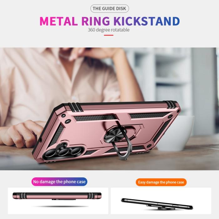 Bild 3,  Samsung Galaxy A16 Skal Shockproof Hybrid Ring Roséguld - Teknikhallen.se