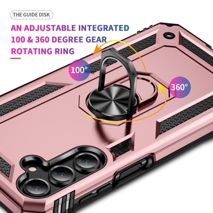 Bild 4,  Samsung Galaxy A16 Skal Shockproof Hybrid Ring Roséguld - Teknikhallen.se