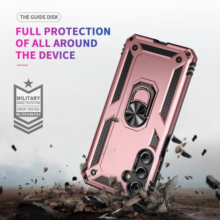 Bild 6,  Samsung Galaxy A16 Skal Shockproof Hybrid Ring Roséguld - Teknikhallen.se