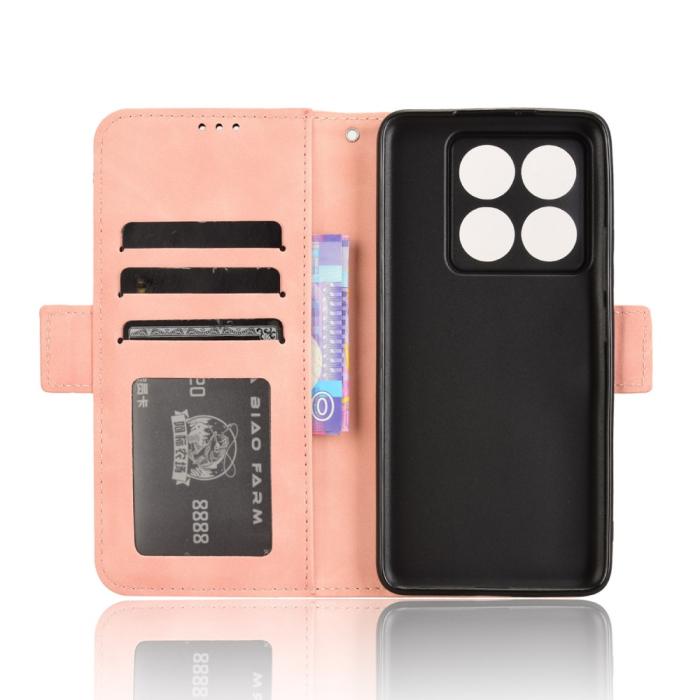 Bild 5,  Xiaomi 14T Fodral Med Avtagbart Kortfodral Rosa - Teknikhallen.se