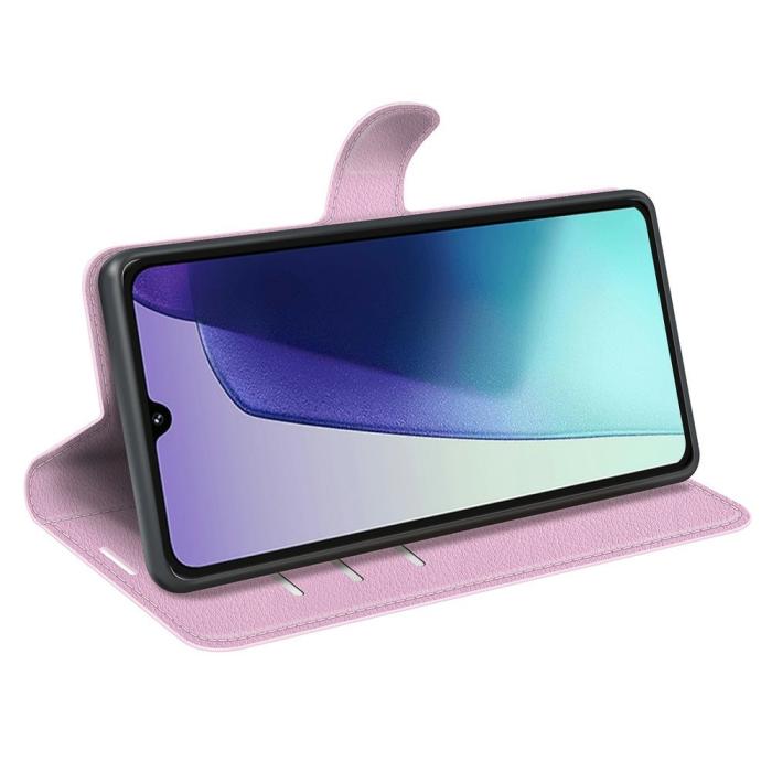 Bild 3,  Xiaomi Redmi 14C Fodral Litchi Läder Ljus Rosa - Teknikhallen.se