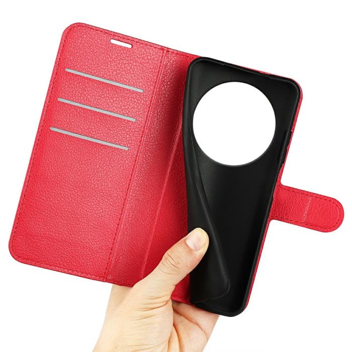 Bild 4,  Xiaomi Redmi 14C Fodral Litchi Läder Röd - Teknikhallen.se