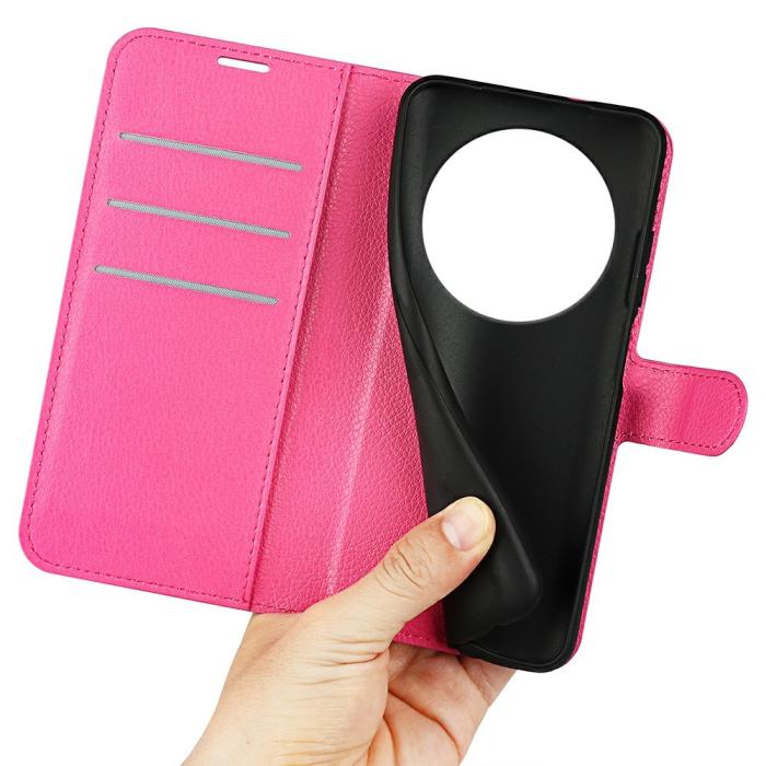 Bild 4,  Xiaomi Redmi 14C Fodral Litchi Läder Rosa - Teknikhallen.se