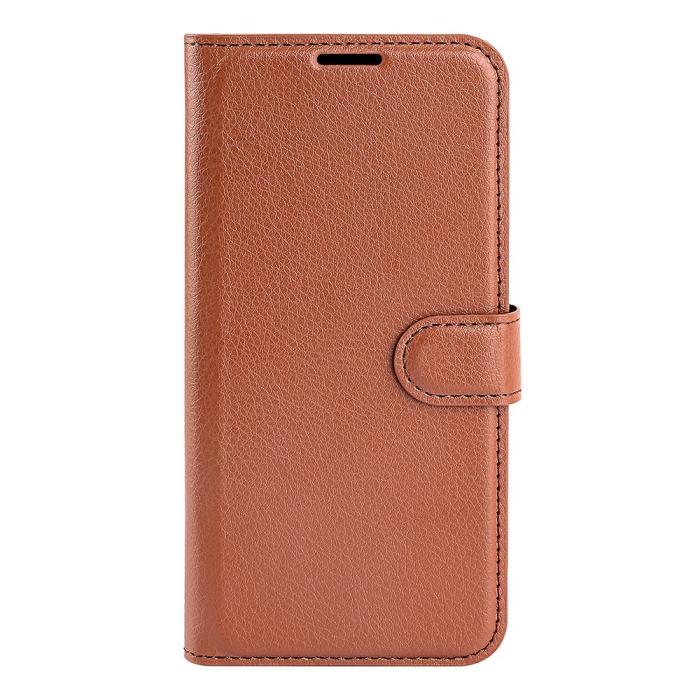 Bild 6,  Xiaomi Redmi 14C Fodral Litchi Läder Brun - Teknikhallen.se