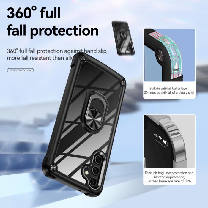 Bild 3,  Samsung Galaxy A16 Skal Shockproof Ring Hybrid Svart - Teknikhallen.se