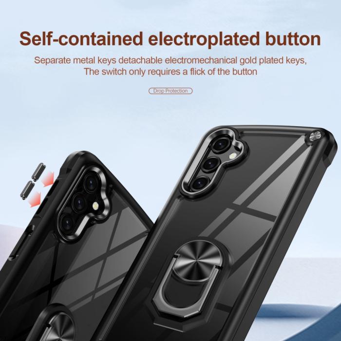 Bild 4,  Samsung Galaxy A16 Skal Shockproof Ring Hybrid Svart - Teknikhallen.se