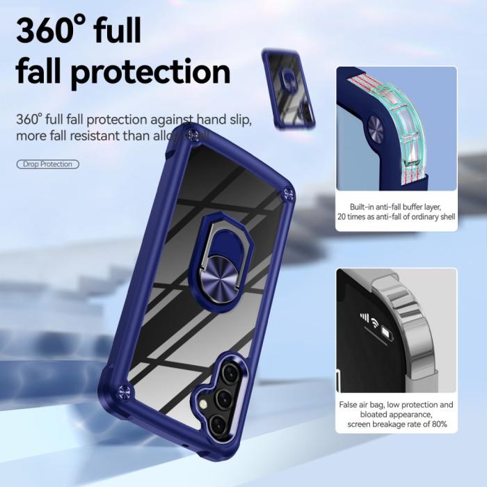 Bild 3,  Samsung Galaxy A16 Skal Shockproof Ring Hybrid Blå - Teknikhallen.se