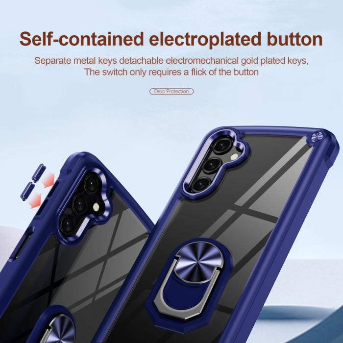 Bild 4,  Samsung Galaxy A16 Skal Shockproof Ring Hybrid Blå - Teknikhallen.se