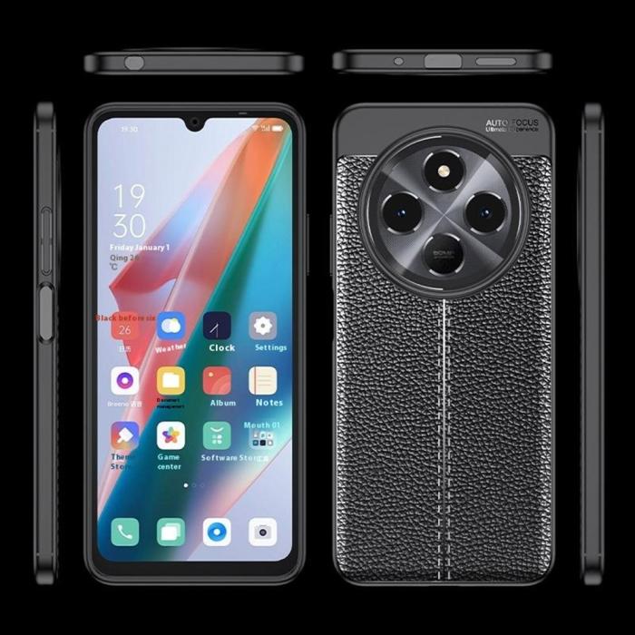 Bild 2,  Xiaomi Redmi 14C Skal Litchi Textur Svart - Teknikhallen.se