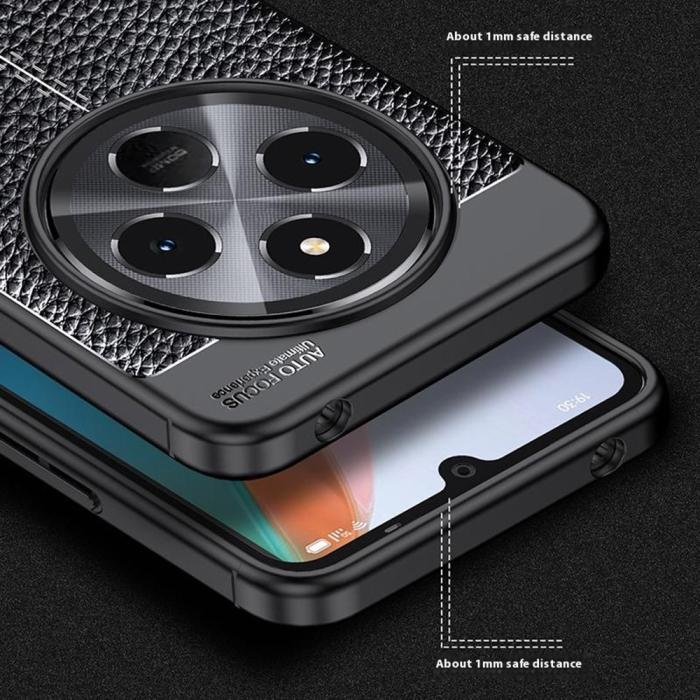 Bild 4,  Xiaomi Redmi 14C Skal Litchi Textur Svart - Teknikhallen.se