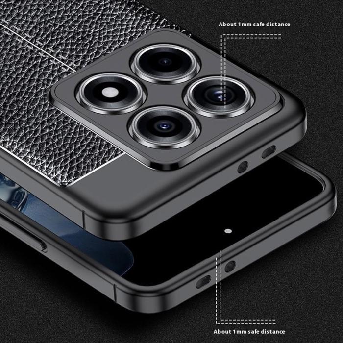 Bild 4,  Xiaomi 14T Skal Litchi Textur Svart - Teknikhallen.se