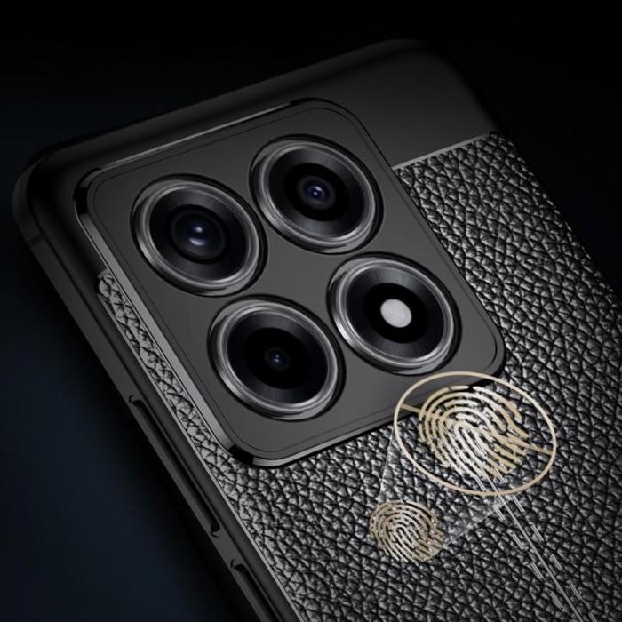 Bild 5,  Xiaomi 14T Skal Litchi Textur Svart - Teknikhallen.se