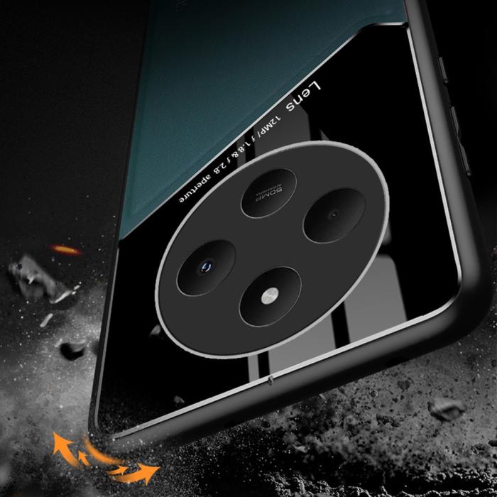 Bild 6,  Xiaomi Redmi 14C Skal Med Inbyggd Magnetplatta Läder Orange - Teknikhallen.se