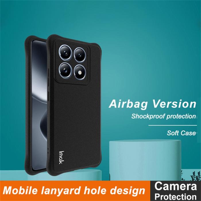 Bild 3, IMAK IMAK Xiaomi 14T Pro Skal TPU AirBag Shockproof Svart - Teknikhallen.se
