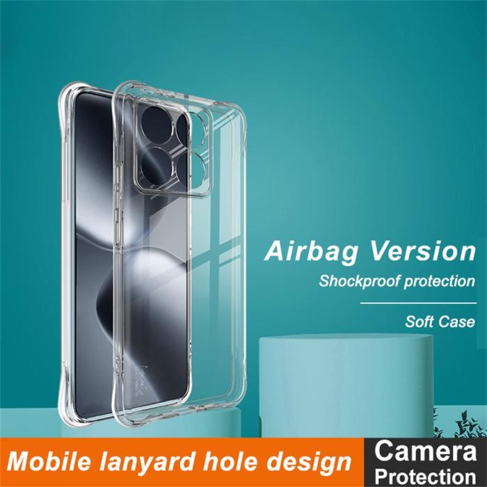 Bild 2, IMAK IMAK Xiaomi 14T Pro Skal TPU AriBag Shockproof Transparent - Teknikhallen.se