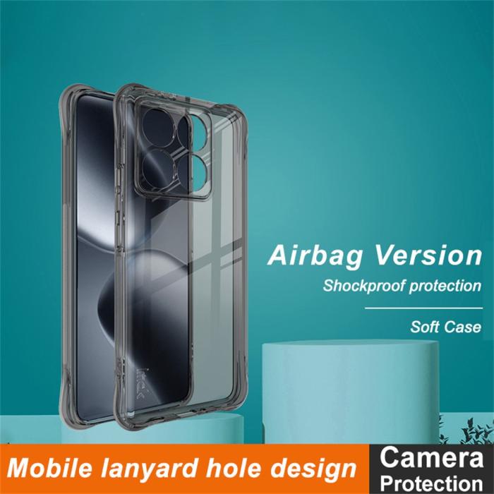 Bild 2, IMAK IMAK Xiaomi 14T Pro Skal TPU AirBag Shockproof Tonad Svart - Teknikhallen.se