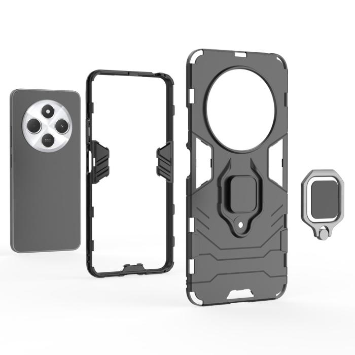 Bild 6,  Xiaomi Redmi 14C Skal Hybrid Armor Ring Svart - Teknikhallen.se