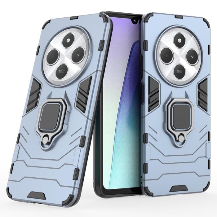 Bild 2,  Xiaomi Redmi 14C Skal Hybrid Armor Ring Blå - Teknikhallen.se