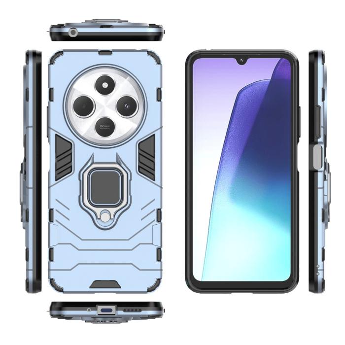 Bild 4,  Xiaomi Redmi 14C Skal Hybrid Armor Ring Blå - Teknikhallen.se