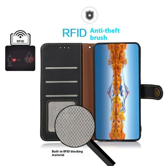 Bild 4, KHAZNEH KHAZNEH Xiaomi 14T Fodral Äkta Läder Svart - Teknikhallen.se