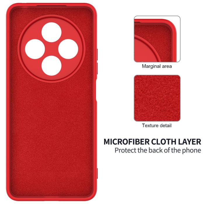 Bild 6,  Xiaomi Redmi 14C Skal Liquid Silikon Röd - Teknikhallen.se