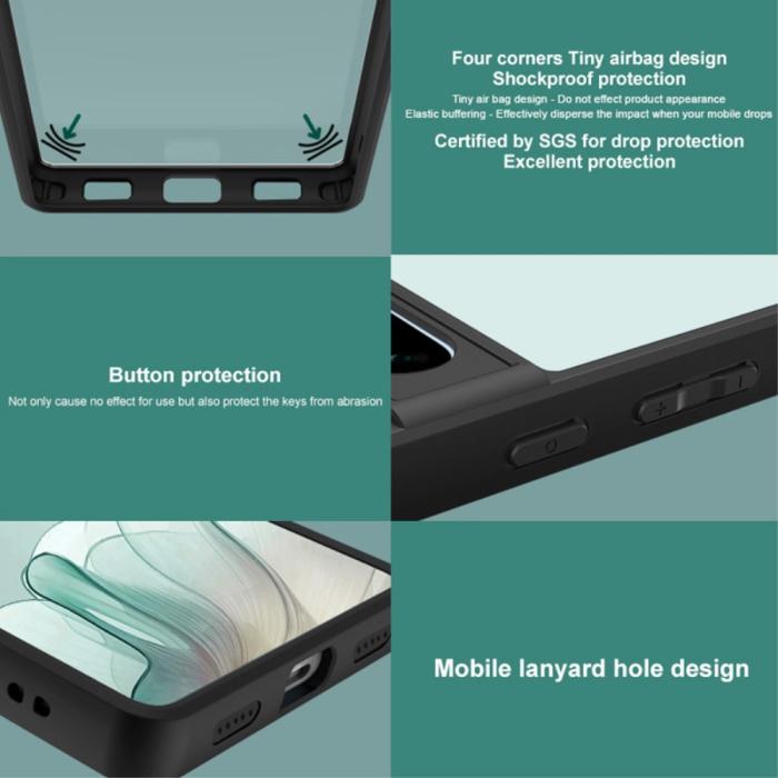 Bild 6, IMAK IMAK Xiaomi 14T Skal Hybrid Transparent / Svart - Teknikhallen.se