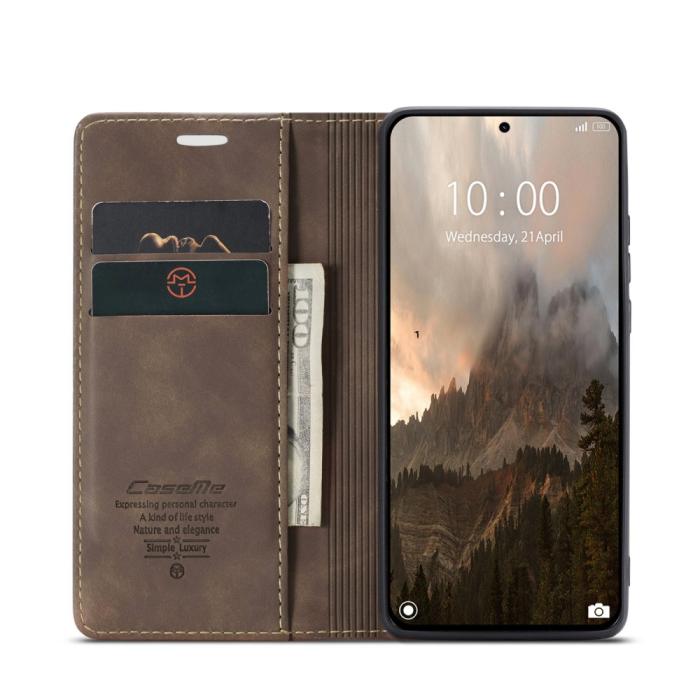 Bild 3, CASEME CASEME Xiaomi 14T Pro Fodral Flip Läder Mörk Brun - Teknikhallen.se