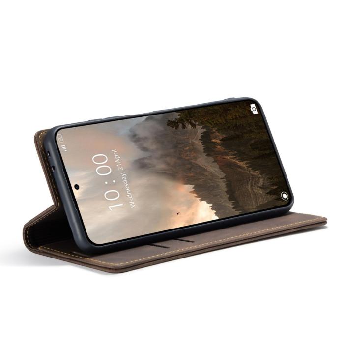 Bild 4, CASEME CASEME Xiaomi 14T Pro Fodral Flip Läder Mörk Brun - Teknikhallen.se