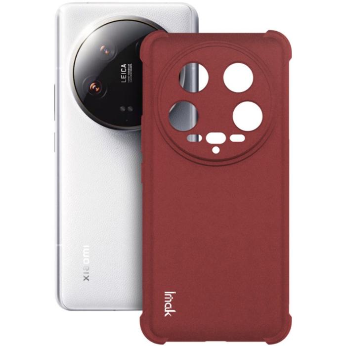 Bild 2, IMAK IMAK Xiaomi 14 Ultra Skal TPU AirBag Hörn Matt Röd - Teknikhallen.se