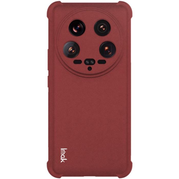 Bild 4, IMAK IMAK Xiaomi 14 Ultra Skal TPU AirBag Hörn Matt Röd - Teknikhallen.se