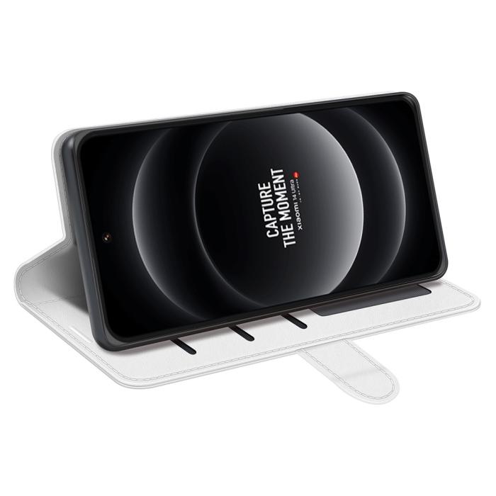 Bild 3,  Xiaomi 14 Ultra Fodral Crazy Horse Läder Vit - Teknikhallen.se