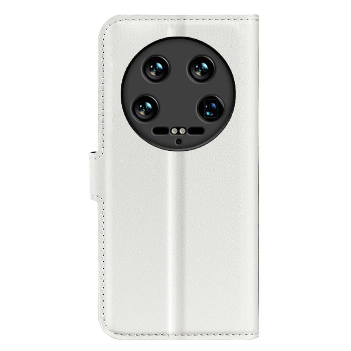 Bild 6,  Xiaomi 14 Ultra Fodral Litchi Läder Vit - Teknikhallen.se