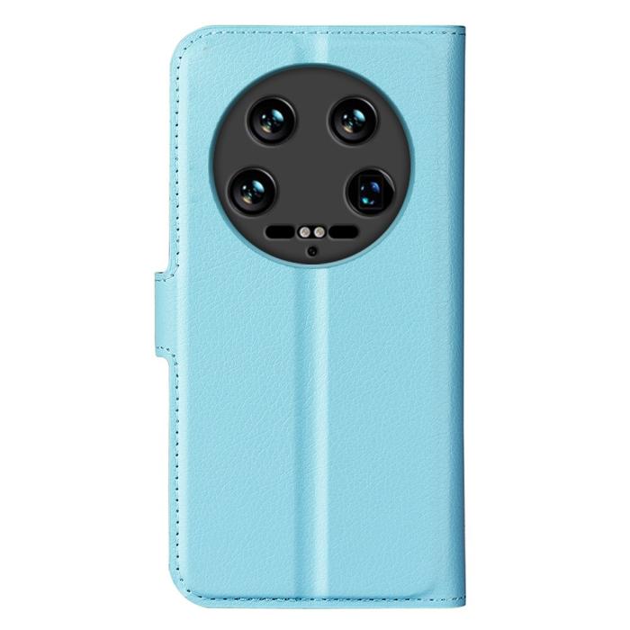 Bild 6,  Xiaomi 14 Ultra Fodral Litchi Läder Blå - Teknikhallen.se