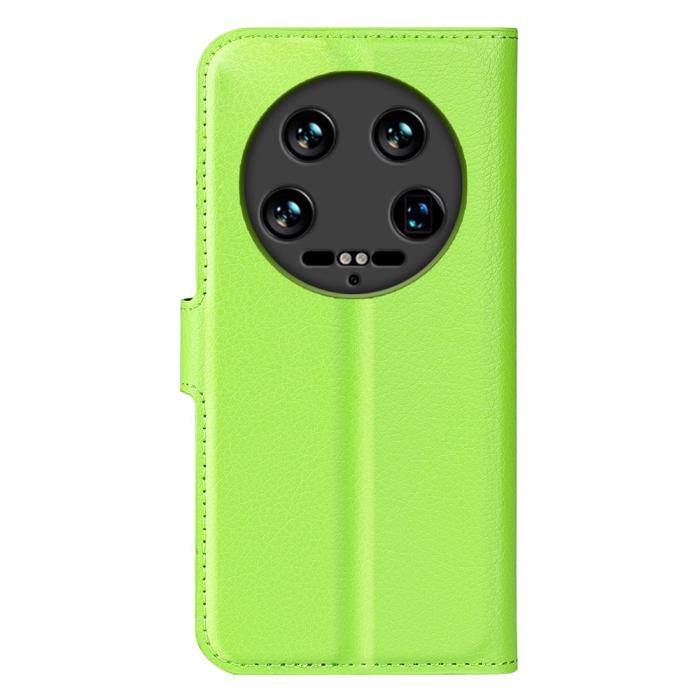 Bild 6,  Xiaomi 14 Ultra Fodral Litchi Läder Grön - Teknikhallen.se