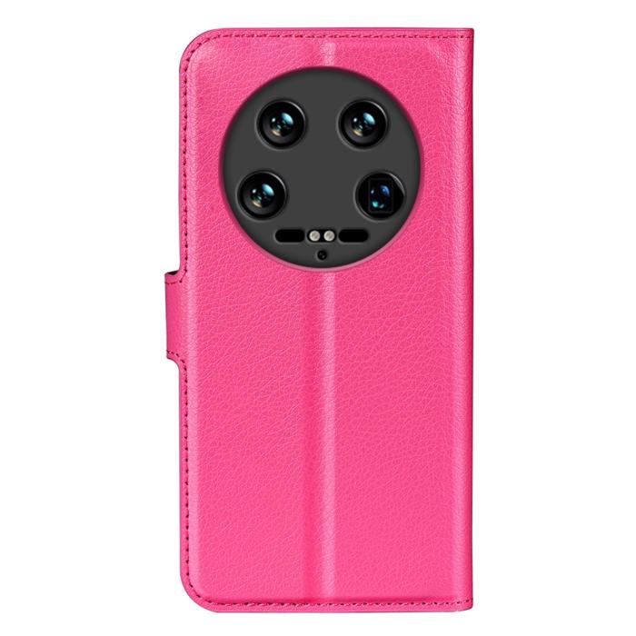 Bild 6,  Xiaomi 14 Ultra Fodral Litchi Läder Rosa - Teknikhallen.se