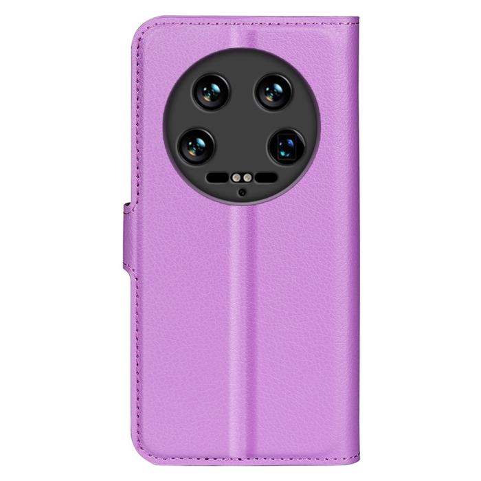 Bild 6,  Xiaomi 14 Ultra Fodral Litchi Läder Lila - Teknikhallen.se