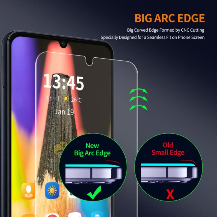 Bild 4, ENKAY ENKAY Xiaomi Redmi 14C 2-PACK Skärmkskydd Härdat Glas - Teknikhallen.se